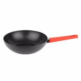 Wok -pann Red 28cm, mittenakkuva kattega