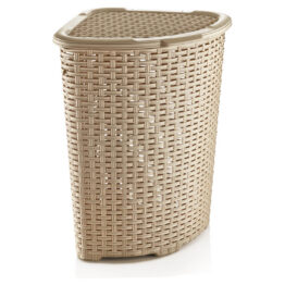 Pesukorv Rattan kaanega, 52l nurka (SKU 05005). Hall nurga pesukorv rotangist.