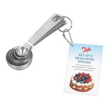 10A10550 Tala 5-osaline metallist mõõdulusikate komplekt, SKU 10A10550. Köögitarvik täpseks mõõtmiseks.