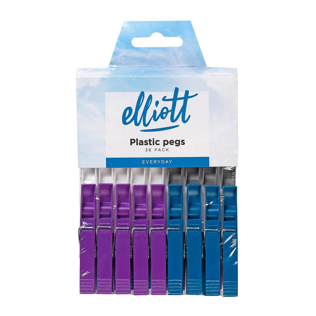 Pesulõksud plastik 36tk, SKU 10F00193. Vastupidavad plastikust pesulõksud riiete kuivatamiseks.