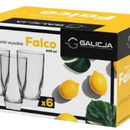 Joogiklaasid Falco 440ml 6tk, koonus kõrge (SKU 24982) – stiilsed lauanõud igaks sündmuseks.