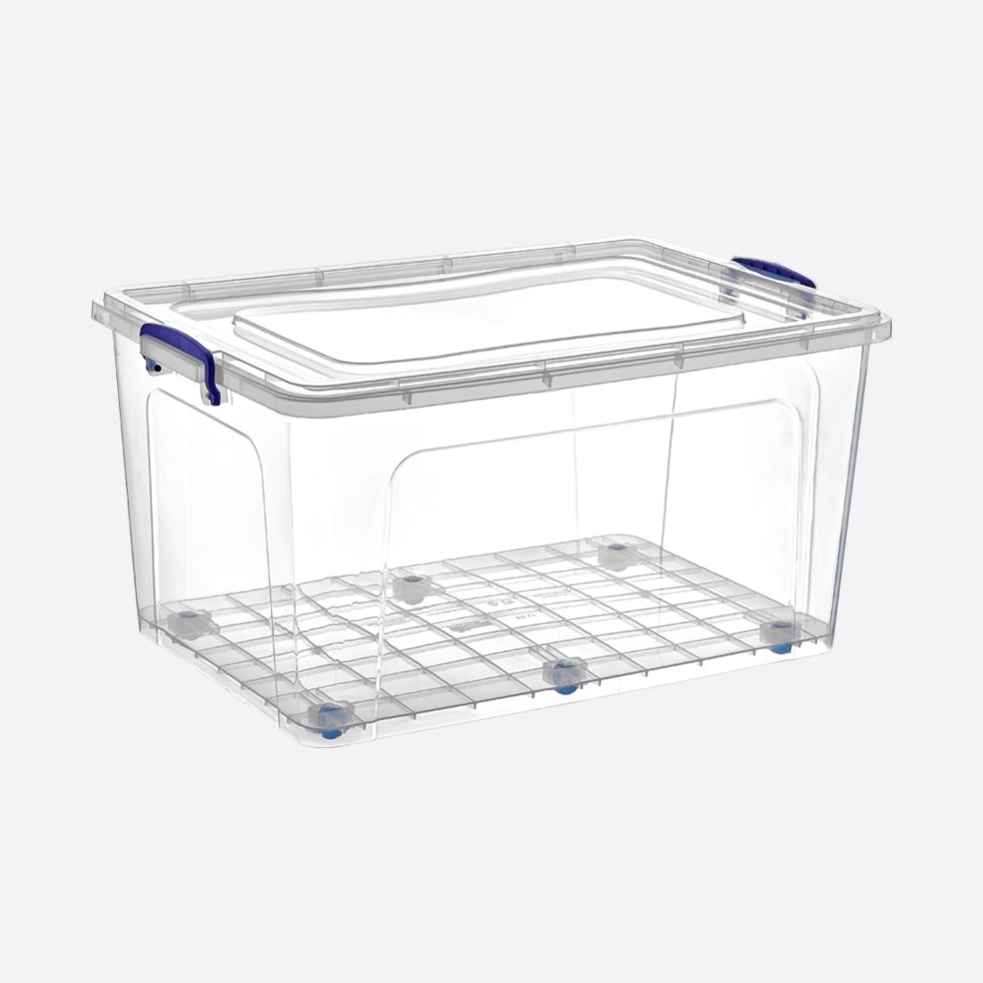 Hoiukast ratastega 80l, SKU 30168. Läbipaistev hoiukast ratastel, sobib hoiustamiseks.