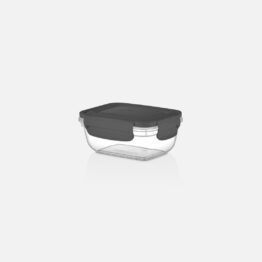 Säilituskarp 400ml, piklik, värvilise kaanega. SKU 30211. Plastikust toidukarp.