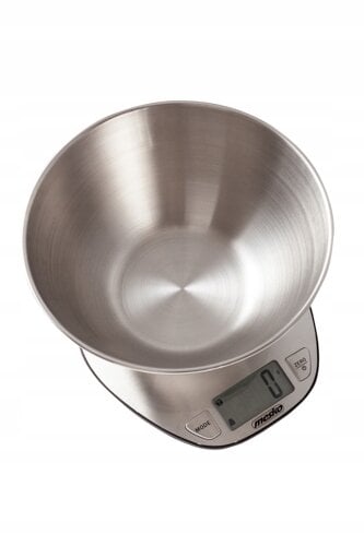 Mesko köögikaal kausiga 5kg, LCD displei, metall (SKU: MS3152). Digitaalne toidukaal.