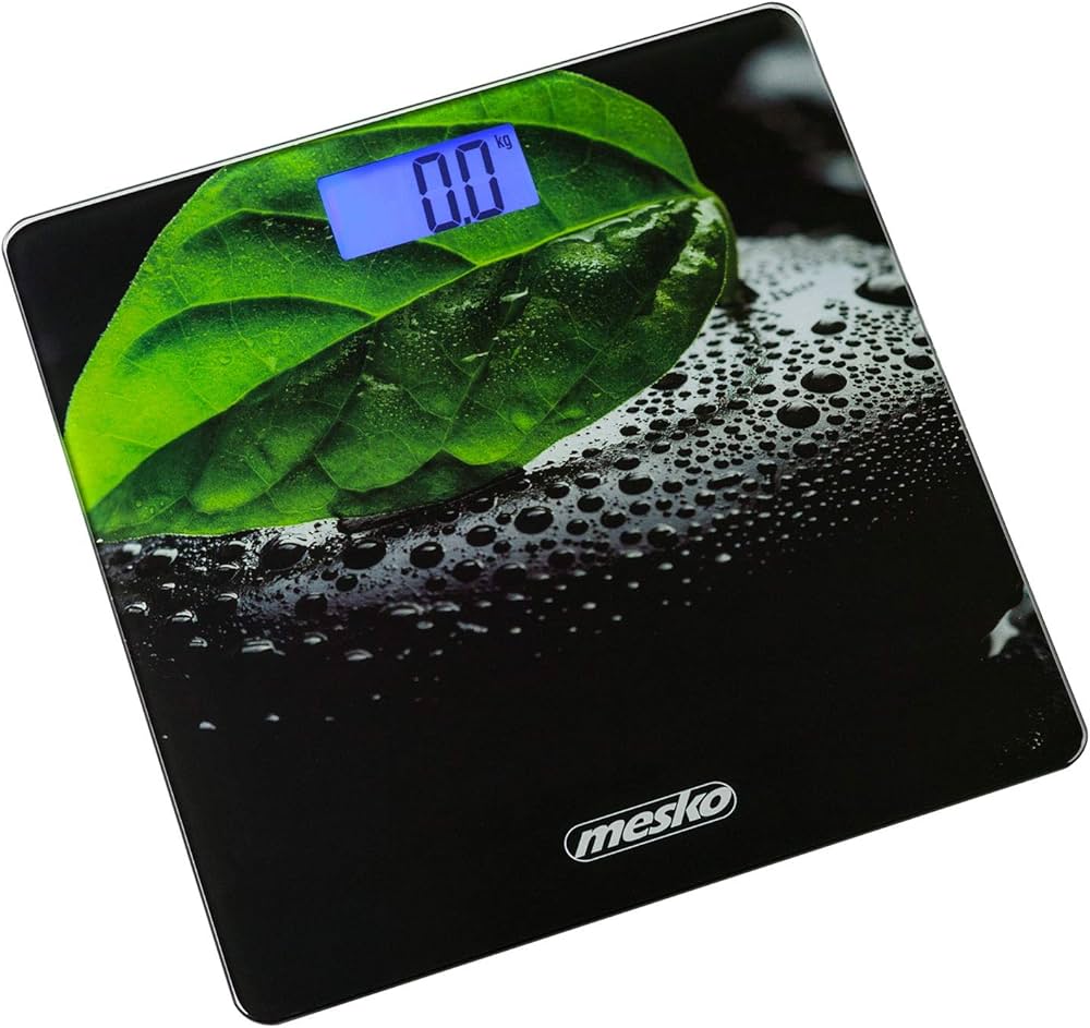 Digitaalne saunakaal MS8149, 150kg, rohelise lehe disainiga vannitoa kaal