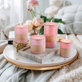 Küünal Rustic kroomitud 7x15cm roosa 85h